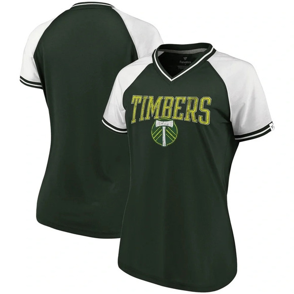 Fanatics Portland Timbers V Neck T Shirt 💚⚽️ - Picture 1 of 1
